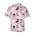 thumbnail image 3 of Daiia Cat Hawaiian Shirt for Men Gentle Cotton Regular Short Sleeve Casual-Medium, 3 of 9