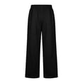 thumbnail image 6 of Domuza Mens Casual Baggy Sweatpants Lightweight Wide Leg Athletic Lounge Travel Pants Streetwear with Pockets Black XL, 6 of 7
