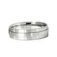 thumbnail image 2 of Bague de Mariage Sculptée à la Main en Or Blanc 14K, 2 of 2