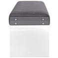 thumbnail image 4 of Modway Roam Modern Style Performance Velvet and Acrylic Bench in Gray, 4 of 5
