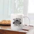 thumbnail image 2 of Novelty Lizard Decorative Mug, Unique Lizard Ceramic Coffee Mug, You Don't Like Lizard Porcelain Tea Mug Cup, Lizard White Mug 11 Oz., 2 of 7