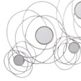 thumbnail image 2 of Benjara BM231927 Abstract Circular Metal Frame Accent Mirror, Silver, 2 of 5