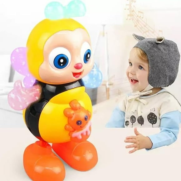 Mejor juguete de abeja bailarina con luces y música - Juguete sensorial interactivo para educación infantil y con piernas y ojos en movimiento