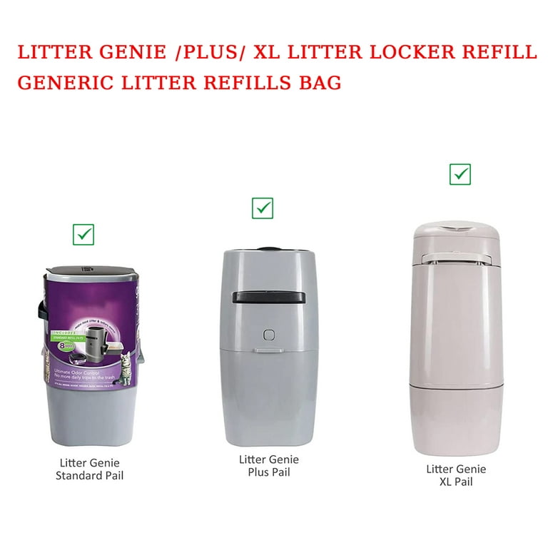 9 Pack Cat Litter Refills Cat Litter Refills Bag Compatible Litter Genie  Standard/Plus XL Litter Locker Generic Litter Refills Bag (Not Include