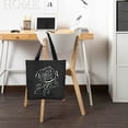 thumbnail image 2 of JEUXUS Reusable Grocery Bags Line Art Rose - Garden Gardener Botanist Flowers Rose 14.1x15.7in, 2 of 6