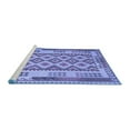 thumbnail image 2 of Ahgly Company Machine Washable Indoor Square Southwestern Blue Country Area Rugs, 5' Square, 2 of 4