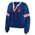 thumbnail image 2 of Women's WEAR by Erin Andrews Royal  Buffalo Bills Lace-Up Sweater, 2 of 4