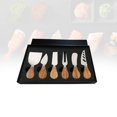 thumbnail image 5 of Juego de 6 cuchillos para queso de acero inoxidable con caja de regalo.(Mango de madera de acacia), 5 of 5