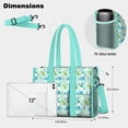 thumbnail image 5 of Teacher Tote Bag,LightBlue Dinosaurs Trees Pattern Teacher Utility Tote Bag,Large Work Tote Bags for Women with Multiple Pockets,Top Zipper Closure,13.8x10.6x6.7 Inch, 5 of 5