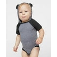 thumbnail image 2 of Rabbit Skins Fine Jersey Infant Short Sleeve Raglan Bodysuit with Hood & Ears, 2 of 3
