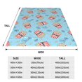 thumbnail image 3 of Honeii I Am A Fan Popcorn Print Fleece Blanket - Throw Blanket for Bed, Sofa, Couch, Camping, and Travel , Microplush Ultra Soft Warm Blanket-50"x40", 3 of 7