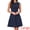 Navy Blue, variant on DARING DIVA Women's Elegant Sleeveless A Line Work Dress XS Black