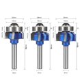 thumbnail image 2 of Lefu 6/8MM1/4 Shank 4 Corner Router Bit R1 R2 R3 Trim Edging Woodworking Bit for Wood, 2 of 7
