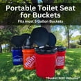 [12 Pack] Emergency Zone Honey Bucket Style Toilet Seat for 5 Gallon