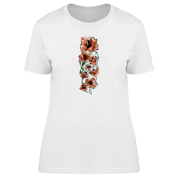 Flowers The Poppies Color Tee Women's -Image by Shutterstock