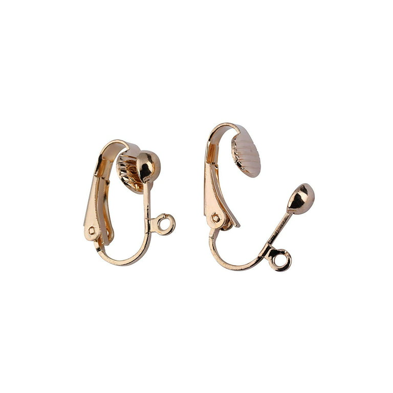 Clip-on Earring Converter, 60Pcs for Non-pierced Ears w Easy Open Loop -  White, Silver, Gold - Bed Bath & Beyond - 39031808