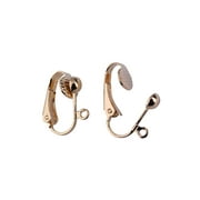 24 Pcs(12 Pairs) Clip On Earring Converter with Open Loop Jewelry Making, DIY Earring and Dangle, Color Gold and Silver