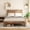 Dark Brown, variant on Harper & Bright Designs Queen Size Platform Bed Frame with LED Light Headboard and 2 USB, Wood Platform Bed with Storage, Dark Brown