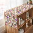 thumbnail image 6 of Table Runners 120 Inches Long Dress Scarves, Watercolor Floral Farmhouse Coffee/Dining/Kitchen Table Runner for Living Room, Retro Botanical Flowers Leaves Spring Beige 13x120 Inch, 6 of 9