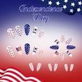 thumbnail image 4 of 4th Of July Press On Nails 24Pcs Patriotic Flag Fake Nails Short Glue On Nails For Independence Day Decor, 4 of 9