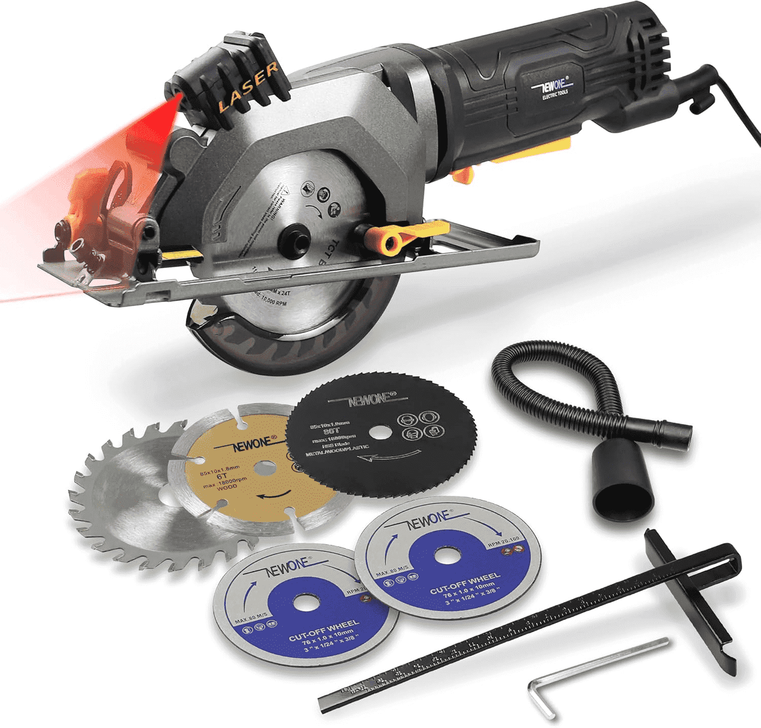 TACKLIFE Mini Circular Saw, 3500RPM, Metal Handle With