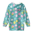 thumbnail image 5 of Xoenoiee Easter Egg Polka Point Print Long Hoodies for Girls Casual Hooded Sweatshirts Dress Oversized Long Sleeve Sweater Shirt Workout Sport Long Pullover with Big Pocket Fall Outfits, 9-10 Years, 5 of 7
