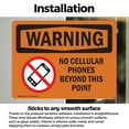 thumbnail image 3 of (2 Pack) No Cellular Phones Beyond This Point OSHA Warning Sign, 3 of 7