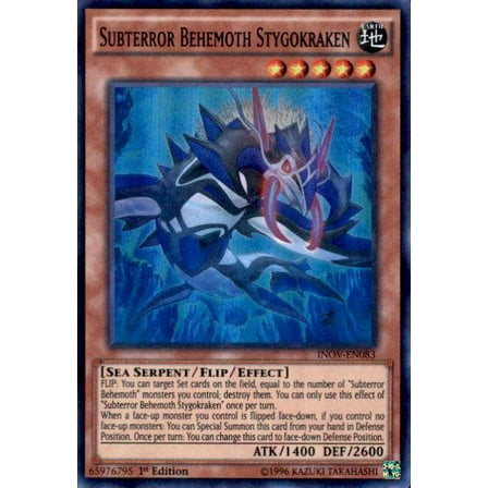 YuGiOh Invasion: Vengeance Super Rare Subterror Behemoth Stygokraken INOV-EN083