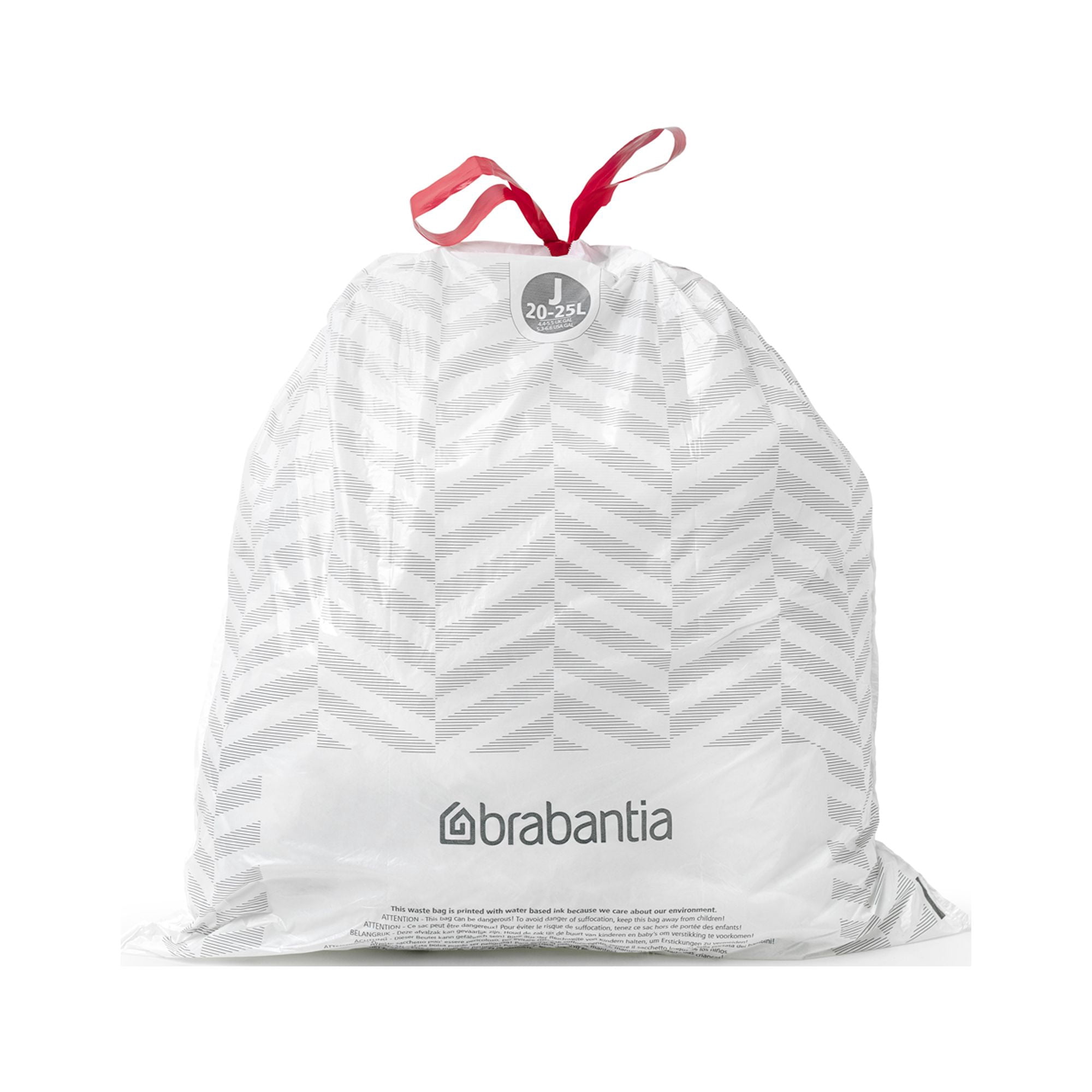 Brabantia PerfectFit Trash Bags, Code J, 5.3-6.6 gallon - 120 Count