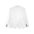 thumbnail image 4 of Manyakai Boys Classic Fit Sport Blazer Long Sleeve Lapel Suit Jacket Single Breasted Outerwear Coat White 10, 4 of 6