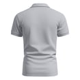 thumbnail image 4 of Aqestyerly Men's Leisure Pocket Button Flip Collar Top,Color Blocking Design,Versatile,Short Sleeve,Sporty,Lightweight,Breathable, 4 of 6