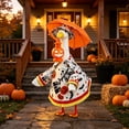 thumbnail image 3 of AZXY Halloween Porch Goose Outfits, 23" Raincoat‑Style Goose Costume for Cement & Plastic Porch Goose Statue, Goose Clothes, Outdoor Halloween Decorations for Yard Lawn Patio Garden Porch, 3 of 5