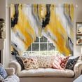 thumbnail image 2 of Abstract Stitching Swag Curtain Valance for Windows, Yellow Gary Blend Flow Window Treatments Short Swag Topper for Kitchen Windows Bathroom Bedroom, 36"x63", 2 of 8