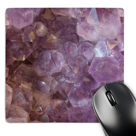 3dRose, Amethyst crystal macro photography - purple gemstone texture photo - lilac gem. February birthstone, MousePad