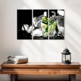 thumbnail image 2 of Elephant Stock Rosemary Cocktail Wall Art - Horizontal Multi Panel Canvas - Dining Room Wall Decor - Food And Drink Multi Panel - Black And Gray Decor - 23" x 14", 2 of 4
