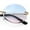 Gold - Blue Pink, variant on Mens Luxury Rimless Oval Rich Gangster Metal Rim Sunglasses Gold - Brown