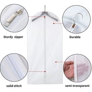 MaPinKa Large Clear Garment Bags 5-Pack - Moth-Proof Hanging Storage Covers for Travel, Dresses & Suits, Heavy-Duty Waterproof Fabric (40x24)