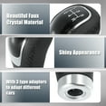 thumbnail image 4 of Universal 5 Speed Car Gear Lever Shifter Manual Stick Shift Knob PU Leather Black, 4 of 8