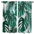 thumbnail image 2 of Green Tropical Jungle Plant Palm Leaves Curtain For Living Room Kids Bedroom Kitchen Window Curtains Home Drapes, 2 of 7