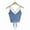 Blue, variant on Women's Knit Tank Top, Solid Camisole, Unisex Tank Top, Short, Cross Strap White