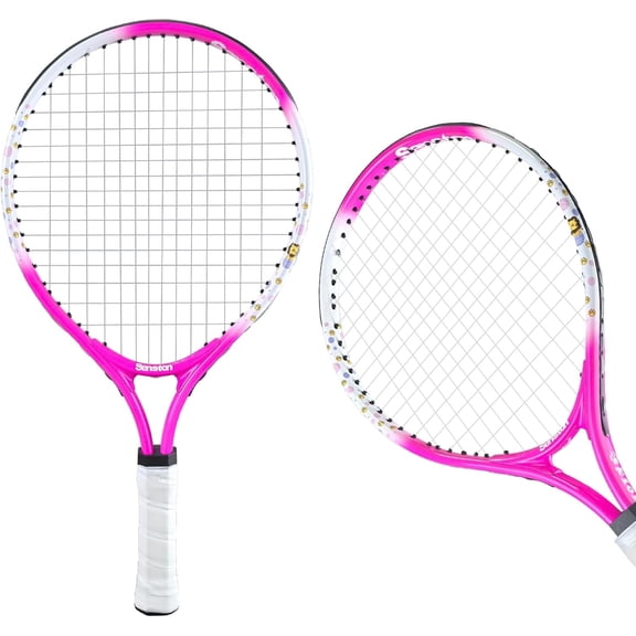 Senston Kids Tennis Racket Set (17 & 23 Inch) - 1 Pack Junior Tennis Racquet, Lightweight Aluminum Frame, Includes Cover