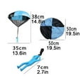 thumbnail image 3 of B Hand Throwing Parachute Toy Outdoor Flying Activity Set For Kids Educational Play Nylon Material Easy Toss Game No Battery Required Soldier Figure Fun Blue, 3 of 5