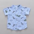 thumbnail image 5 of Toddler Outfits For Boys Summer Shorts Sets Short Sleeve Dinosaurs Shirt Top + Shorts Set Outfits Blue,12-18 Months, 5 of 5