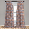 thumbnail image 5 of Ambesonne Ethnic Curtains, Oriental Geometric Motif, Pair of 28"x63", Multicolor, 5 of 5