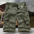 thumbnail image 4 of Birdeem Mens Shorts Mens Summer Fashion Solid Color Casual Shorts Multi-Pocket Cargo Shorts, 4 of 12