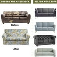 thumbnail image 3 of Eco-Ancheng 3 Piece Stretch Sofa Covers for 2 Cushion Couch Printed Sofa Slipcover with 2 Individual Cushion Covers Furniture Protector for Living Room Chairs with Elastic Bottom, Loveseat，09, 3 of 7