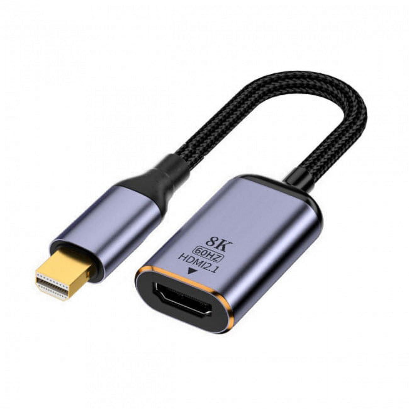 JSER Mini DisplayPort 1.4 Source to HDMI 2.0 Display 8K 60hz UHD 4K MINI-DP to HDMI Female Monitor Adapter Cable