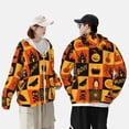 thumbnail image 3 of Rocae Halloween Banner Symbols Print Breathable Sun Protection Hoodie Quick-Dry Lightweight Long Sleeve Hoodie Unisex Running Sports Shirt XX-Large, 3 of 9
