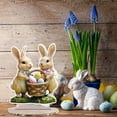 thumbnail image 3 of Meggemo Easter Bunny Egg Acrylic Tabletop Display Festive Hollow Ornament For Home Dining Table Coffee Table Indoor Holiday Decor, 3 of 5