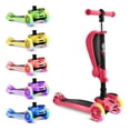 thumbnail image 2 of Scooter de 3 Ruedas Hurtle para Niños y Niñas 1 Año en Adelante, Patin del Diablo, Luces LED en las Ruedas, Manillar Ajustable y Asiento Plegable, Modo Sentado o de Pie con Freno, Sandia, 2 of 8